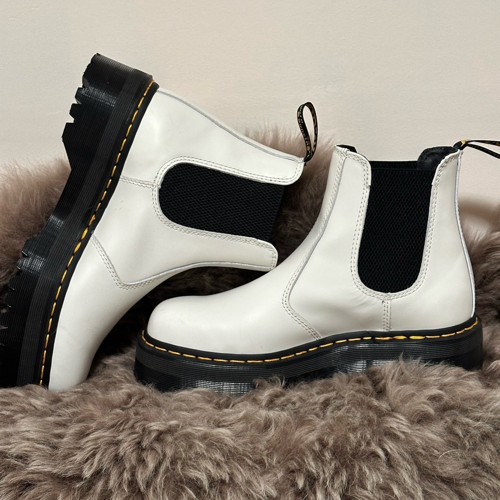 New White Dr. Martin Boots.